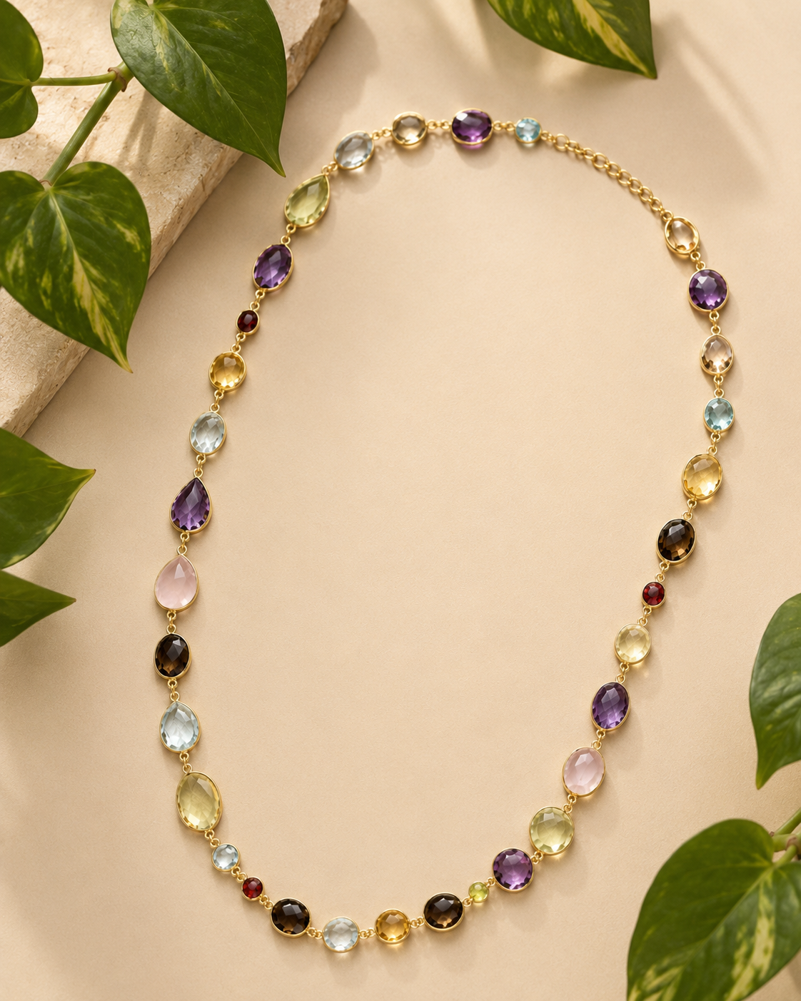 Celestial Gemstone Necklace
