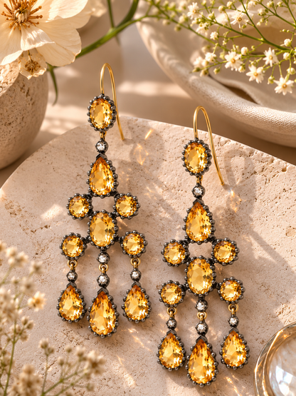 Citrine Chandelier Earrings