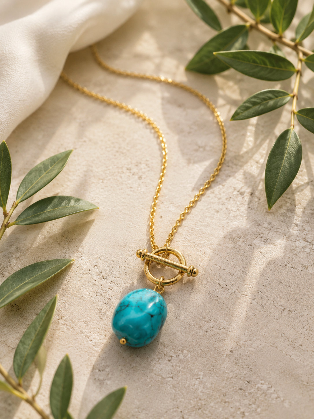 Azzurra Turquoise Toggle Necklace