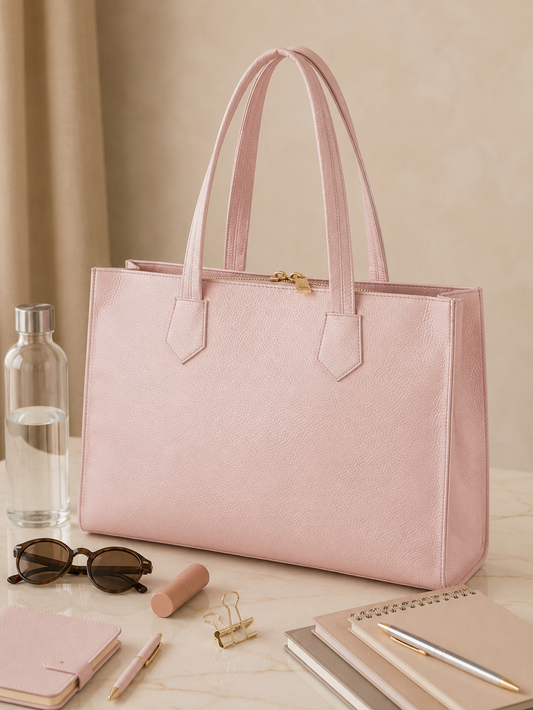 Blush Pink Laptop Tote Bag