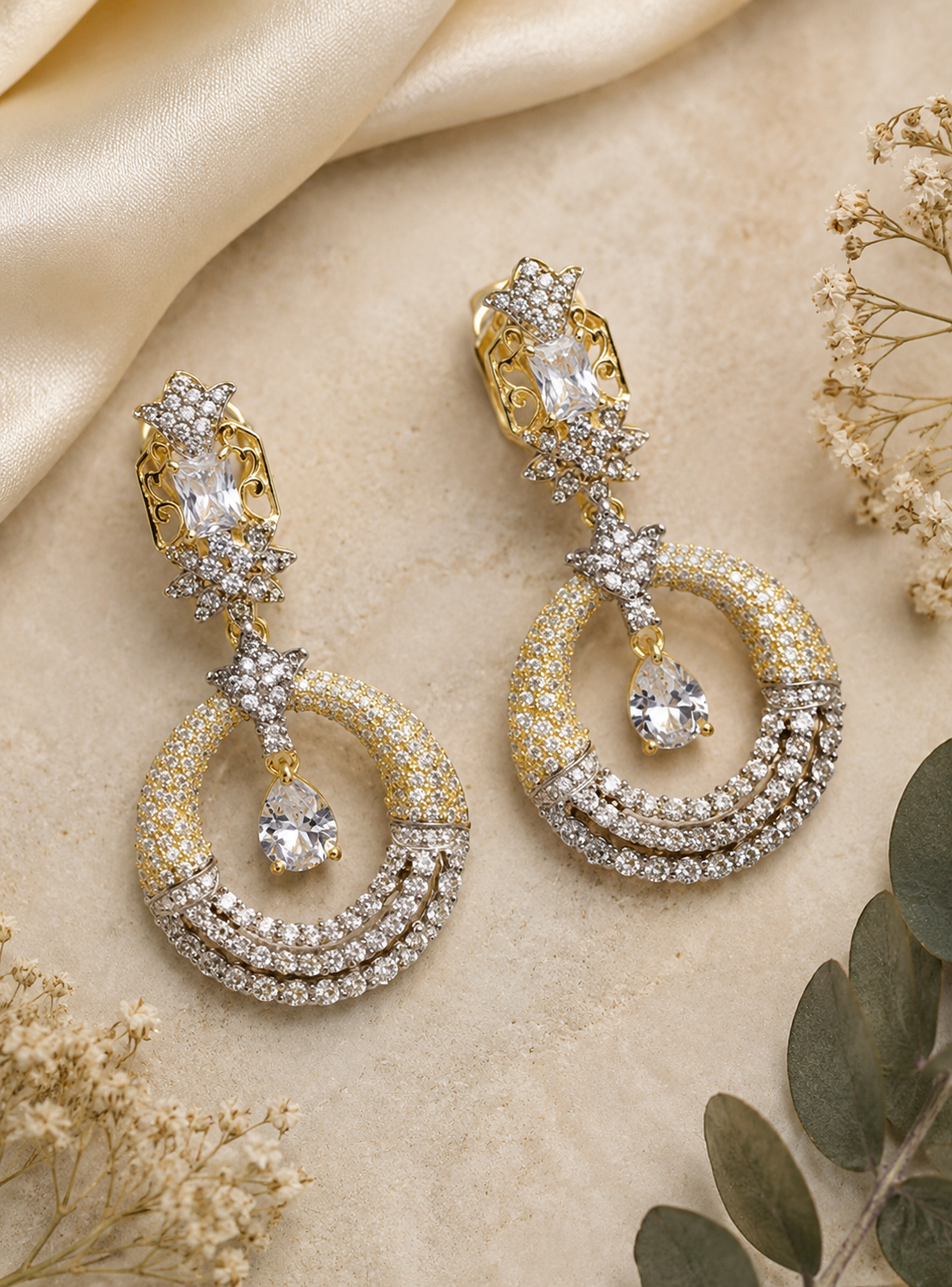 Earring Silver Cubic Zirconia