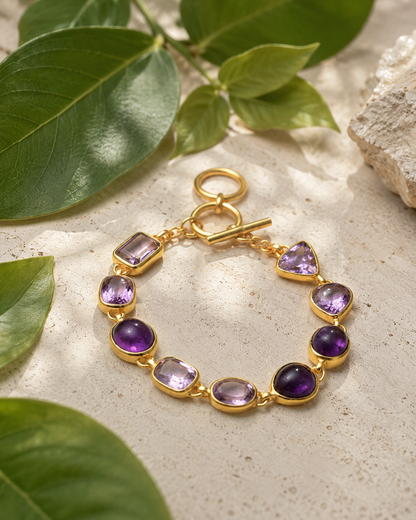 Cabochon Amethyst Bracelet