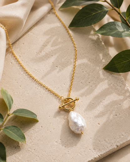 Auréa Baroque Pearl Toggle Necklace