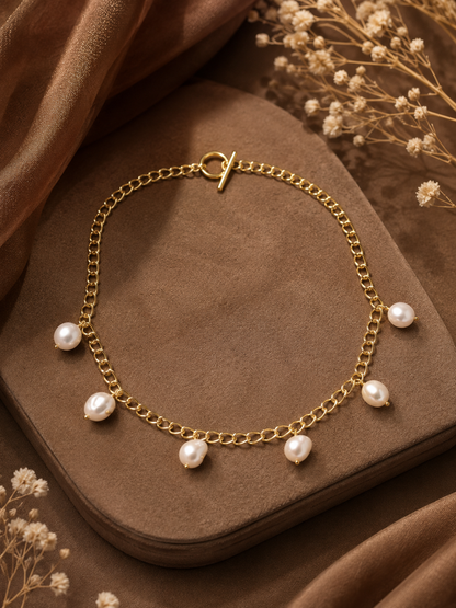 Natural Pearl Chain Necklace